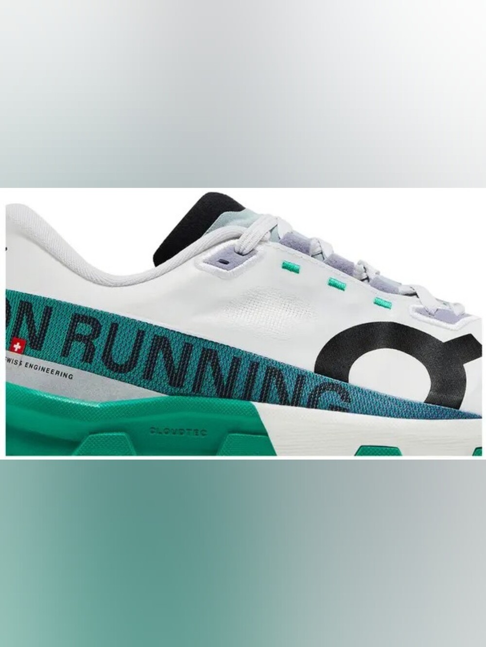 On Running Women White and Teal Trail Sneakers New Whit Out Box - Picture 5 of 12